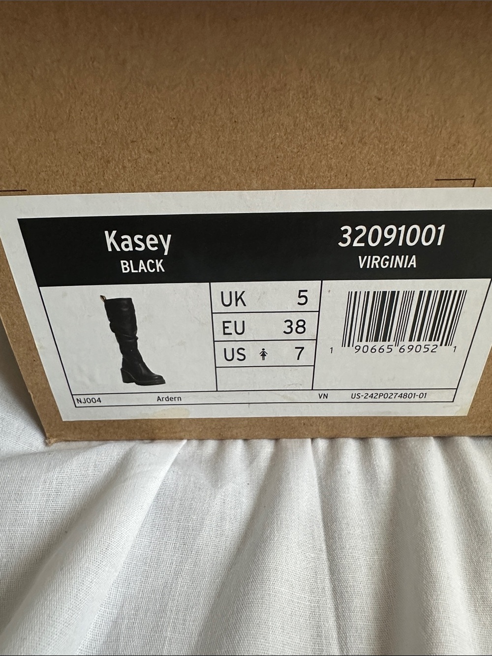 Dr. Martens Kasey Virginia Black Slouch Knee High Platform Boots US 7 EU 38 NIB - Picture 5 of 6